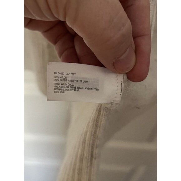 Gap Body Angora Blend  Light Gray Open Front Cardigan Size Medium  Cozy Lounge - Picture 7 of 7